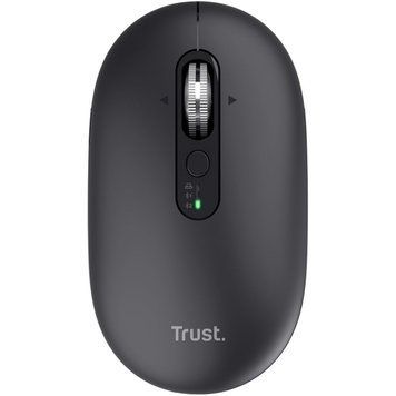Миша бездротова Trust Seron Slim Multi-Wireless Hyperscroll, Dual Mode, 3200 dpi, Bluetooth, чорна 26018 фото